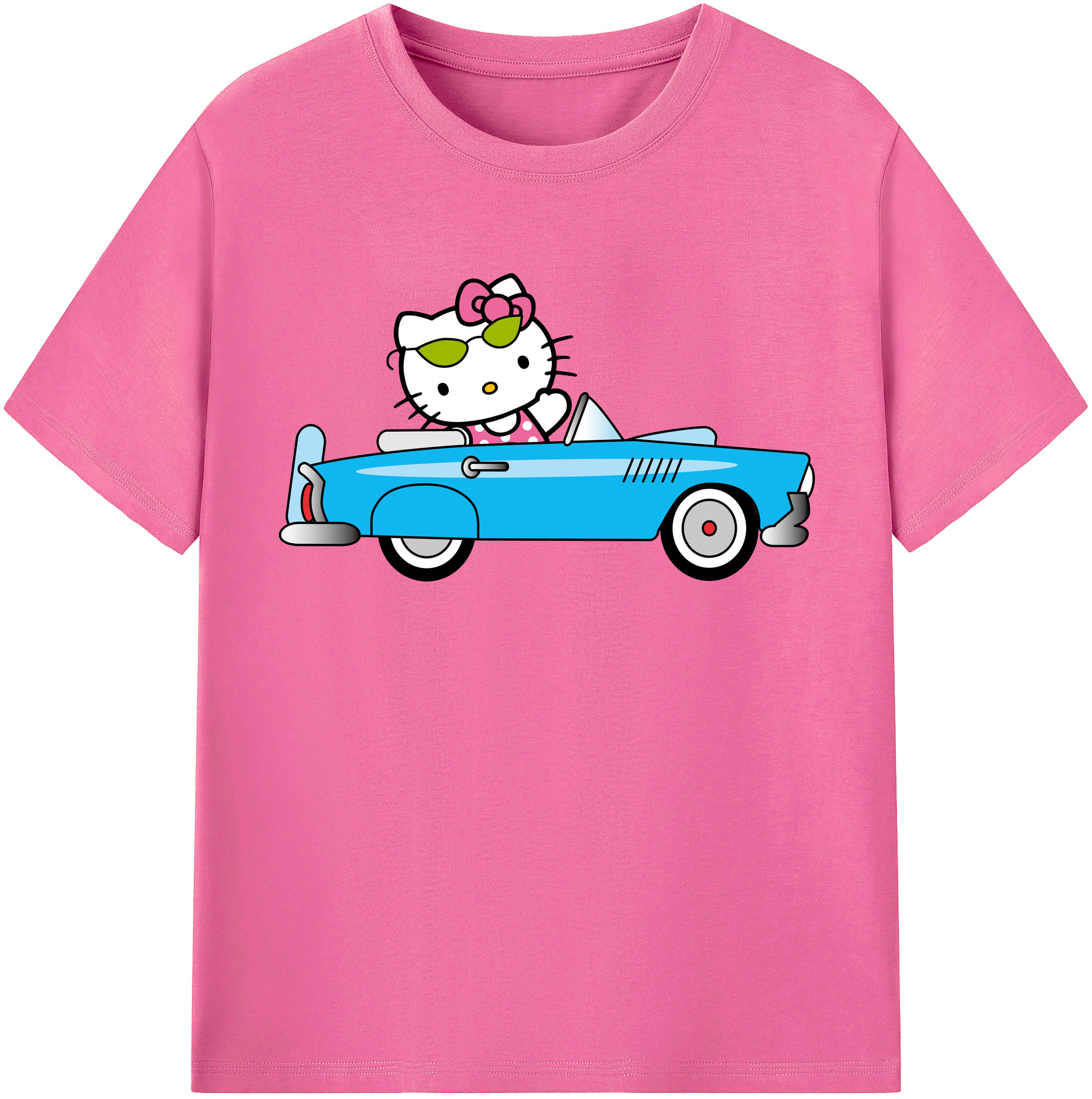 （画像用） Hello Kitty ハローキティ レディースカジュアルプリントTシャツ（綿100％）